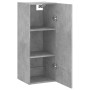 Armario de pared gris hormigón 34,5x34x90 cm de vidaXL, Aparadores - Ref: Foro24-828840, Precio: 46,97 €, Descuento: %