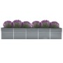 Arriate de jardín de acero galvanizado gris 400x80x77 cm en Macetas y jardineras | Comprar online en Foru.es