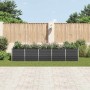 Arriate de jardín de acero galvanizado antracita 400x80x77 cm en Macetas y jardineras | Comprar online en Foru.es