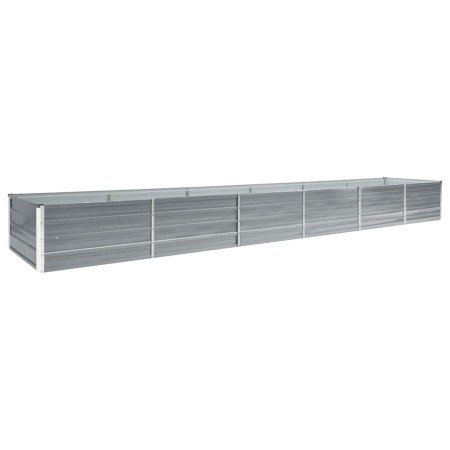 Arriate de jardín de acero galvanizado gris 480x80x45 cm en Macetas y jardineras | Comprar online en Foru.es