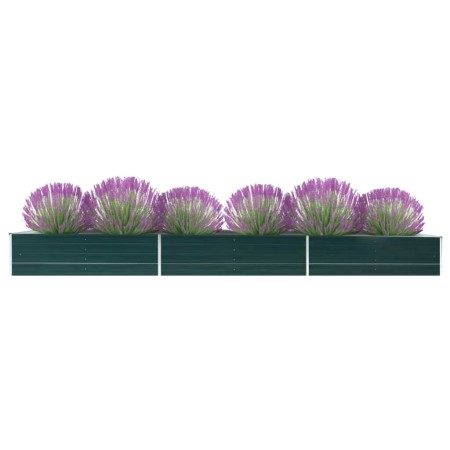 Arriate de jardín de acero galvanizado verde 480x80x45 cm en Macetas y jardineras | Comprar online en Foru.es