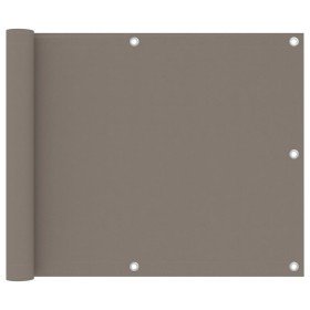 Toldo para balcón de tela oxford gris taupé 75x600 cm en Sombrillas | Comprar online en Foru.es