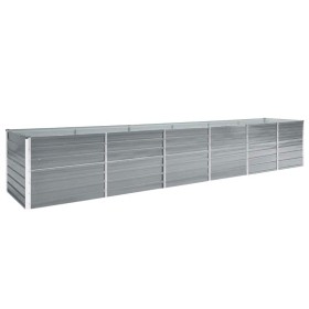 Arriate de jardín de acero galvanizado gris 480x80x77 cm en Macetas y jardineras | Comprar online en Foru.es