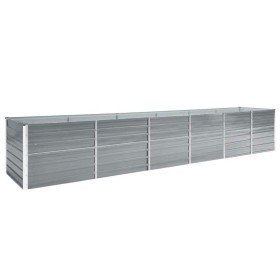 Arriate de jardín de acero galvanizado gris 480x80x77 cm en Macetas y jardineras | Comprar online en Foru.es