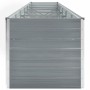 Arriate de jardín de acero galvanizado gris 480x80x77 cm en Macetas y jardineras | Comprar online en Foru.es