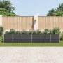 Arriate de jardín de acero galvanizado antracita 480x80x77 cm en Macetas y jardineras | Comprar online en Foru.es