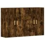Armarios de pared 2 uds madera de ingeniería roble ahumado de vidaXL, Aparadores - Ref: Foro24-3197878, Precio: 125,55 €, Des...