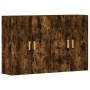 Armarios de pared 2 uds madera de ingeniería roble ahumado de vidaXL, Aparadores - Ref: Foro24-3197878, Precio: 127,04 €, Des...