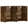 Armarios de pared 2 uds madera de ingeniería roble ahumado de vidaXL, Aparadores - Ref: Foro24-3197878, Precio: 127,04 €, Des...