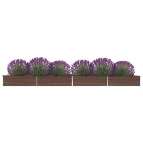Jardinera de acero galvanizado marrón 600x80x45 cm en Macetas y jardineras | Comprar online en Foru.es