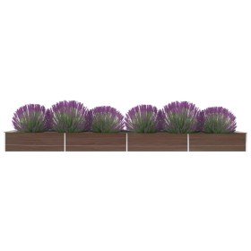 Jardinera de acero galvanizado marrón 600x80x45 cm en Macetas y jardineras | Comprar online en Foru.es