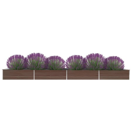 Jardinera de acero galvanizado marrón 600x80x45 cm en Macetas y jardineras | Comprar online en Foru.es