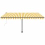Toldo automático LED sensor de viento amarillo blanco 450x300cm en Toldos | Comprar online en Foru.es