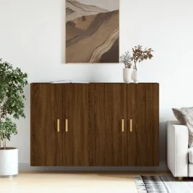Wall cabinets 2 units engineered wood brown oak by vidaXL, Sideboards - Ref: Foro24-3197880, Price: 155,79 €, Discount: %
