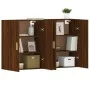 Armarios de pared 2 uds madera de ingeniería marrón roble de vidaXL, Aparadores - Ref: Foro24-3197880, Precio: 155,79 €, Desc...