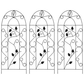 Soporte para plantas trepadoras 3 uds hierro negro 40x100 cm en Soportes para macetas | Comprar online en Foru.es