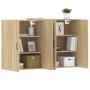 Armarios de pared 2 uds madera de ingeniería roble Sonoma de vidaXL, Aparadores - Ref: Foro24-3197883, Precio: 167,54 €, Desc...