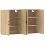 Armarios de pared 2 uds madera de ingeniería roble Sonoma de vidaXL, Aparadores - Ref: Foro24-3197883, Precio: 167,54 €, Desc...