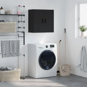 Black engineered wood wall cabinet 60x31x60 cm by vidaXL, Lockers and storage cabinets - Ref: Foro24-829981, Price: 49,39 €, ...