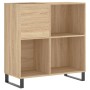 Mueble discos madera contrachapada roble Sonoma 84,5x38x89 cm de vidaXL, Almacenamiento para CD y DVD - Ref: Foro24-831783, P...