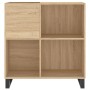 Mueble discos madera contrachapada roble Sonoma 84,5x38x89 cm de vidaXL, Almacenamiento para CD y DVD - Ref: Foro24-831783, P...