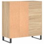 Mueble discos madera contrachapada roble Sonoma 84,5x38x89 cm de vidaXL, Almacenamiento para CD y DVD - Ref: Foro24-831783, P...