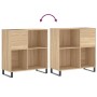 Mueble discos madera contrachapada roble Sonoma 84,5x38x89 cm de vidaXL, Almacenamiento para CD y DVD - Ref: Foro24-831783, P...