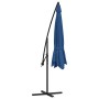Sombrilla voladiza con poste de aluminio azul 350 cm en Sombrillas | Comprar online en Foru.es