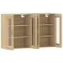 Armarios de pared 2 uds madera de ingeniería roble Sonoma de vidaXL, Aparadores - Ref: Foro24-3197899, Precio: 169,64 €, Desc...