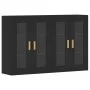 Armarios de pared 2 uds madera de ingeniería negro de vidaXL, Aparadores - Ref: Foro24-3197898, Precio: 141,26 €, Descuento: %