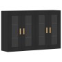 Armarios de pared 2 uds madera de ingeniería negro de vidaXL, Aparadores - Ref: Foro24-3197898, Precio: 146,10 €, Descuento: %