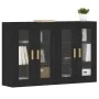 Armarios de pared 2 uds madera de ingeniería negro de vidaXL, Aparadores - Ref: Foro24-3197898, Precio: 141,26 €, Descuento: %