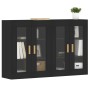 Armarios de pared 2 uds madera de ingeniería negro de vidaXL, Aparadores - Ref: Foro24-3197898, Precio: 146,10 €, Descuento: %