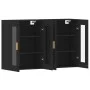 Armarios de pared 2 uds madera de ingeniería negro de vidaXL, Aparadores - Ref: Foro24-3197898, Precio: 141,26 €, Descuento: %