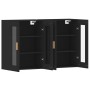 Armarios de pared 2 uds madera de ingeniería negro de vidaXL, Aparadores - Ref: Foro24-3197898, Precio: 146,10 €, Descuento: %