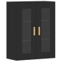 Armarios de pared 2 uds madera de ingeniería negro de vidaXL, Aparadores - Ref: Foro24-3197898, Precio: 146,10 €, Descuento: %