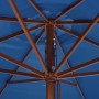 Sombrilla de jardín con palo de madera azul 350 cm en Sombrillas | Comprar online en Foru.es