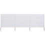 Paravientos de playa de 3 paneles tela blanco arena 400x80 cm en Sombrillas | Comprar online en Foru.es