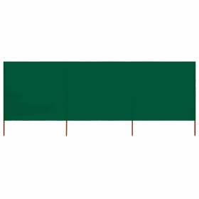 Paravientos de playa de 3 paneles tela verde 400x80 cm en Sombrillas | Comprar online en Foru.es