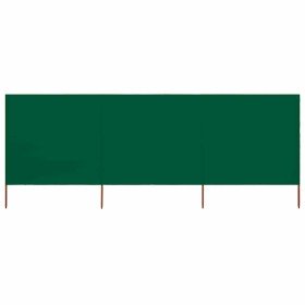 Paravientos de playa de 3 paneles tela verde 400x80 cm en Sombrillas | Comprar online en Foru.es