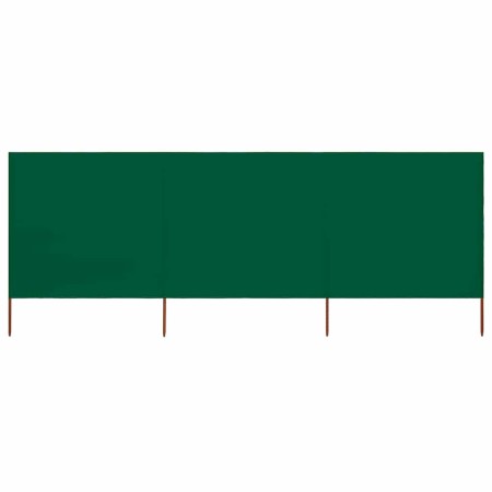 Paravientos de playa de 3 paneles tela verde 400x80 cm en Sombrillas | Comprar online en Foru.es