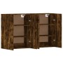 Armarios de pared 2 uds madera de ingeniería roble ahumado de vidaXL, Aparadores - Ref: Foro24-3197886, Precio: 143,46 €, Des...