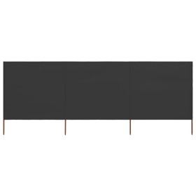 Paravientos de playa de 3 paneles tela gris antracita 400x80 cm en Sombrillas | Comprar online en Foru.es