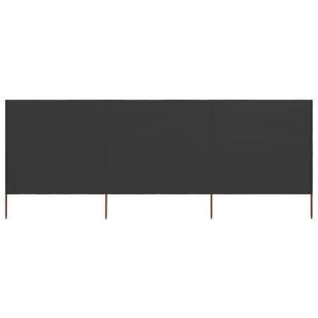 Paravientos de playa de 3 paneles tela gris antracita 400x80 cm en Sombrillas | Comprar online en Foru.es