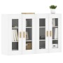Armarios de pared 2 uds madera de ingeniería blanco de vidaXL, Aparadores - Ref: Foro24-3197897, Precio: 176,97 €, Descuento: %