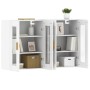 Armarios de pared 2 uds madera de ingeniería blanco de vidaXL, Aparadores - Ref: Foro24-3197897, Precio: 176,97 €, Descuento: %