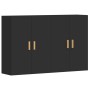 Armarios de pared 2 uds madera de ingeniería negro de vidaXL, Aparadores - Ref: Foro24-3197874, Precio: 144,84 €, Descuento: %