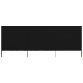 Paravientos de playa de 3 paneles tela negro 400x120 cm en Sombrillas | Comprar online en Foru.es