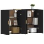 Armarios de pared 2 uds madera de ingeniería negro de vidaXL, Aparadores - Ref: Foro24-3197874, Precio: 144,84 €, Descuento: %