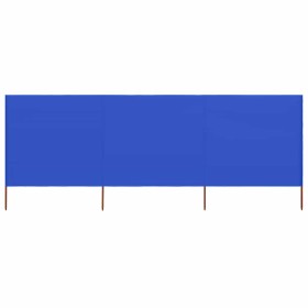 Paravientos de playa de 3 paneles tela azul celeste 400x120 cm en Sombrillas | Comprar online en Foru.es